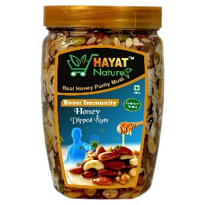 Hayat Nature Honey mixed dry fruits and nuts |with Silver Vark 100% Immunity & Energy Booster (900 Grm Pack of 1)