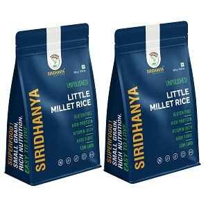 SIRIDHANYA unpolished and organic dr. khadar vali positive Little millet 500g pack of 2