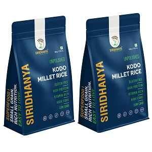 SIRIDHANYA unpolished and organic dr. khadar vali positive Kodo millet 500g pack of 2